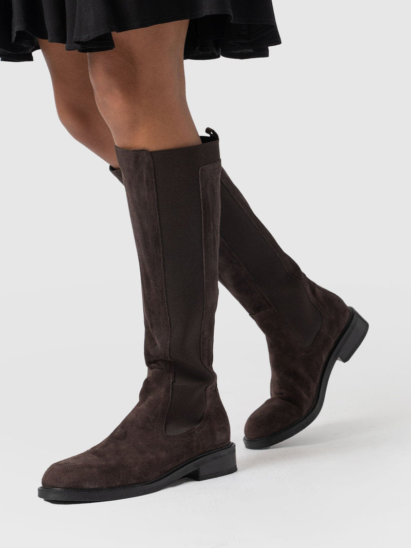 Evelyn Knee High Boot Brown - Women's Leather Boots | Saint + Sofia® EU