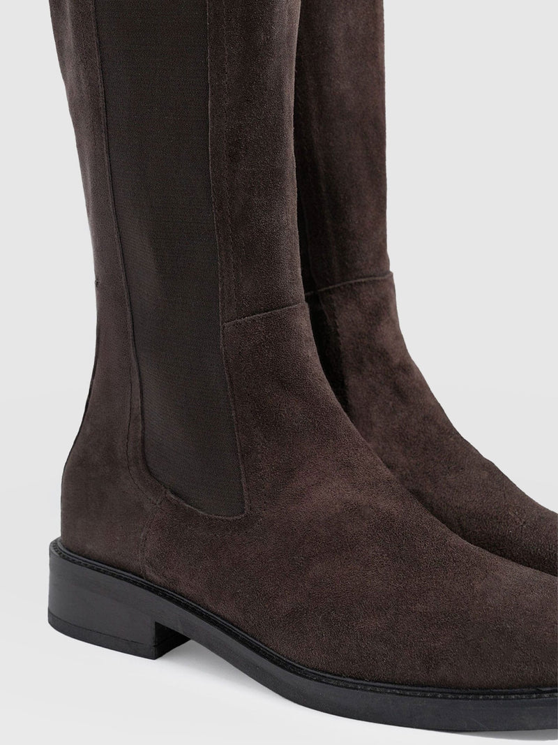 Evelyn Knee High Boot Brown - Women's Leather Boots | Saint + Sofia® EU
