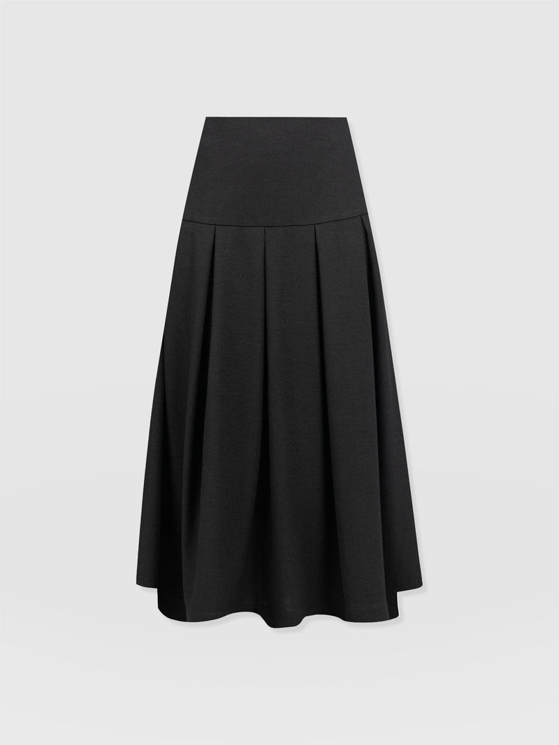 Everly Pleated Skirt - Black - Women's Skirts | Saint + Sofia? EU