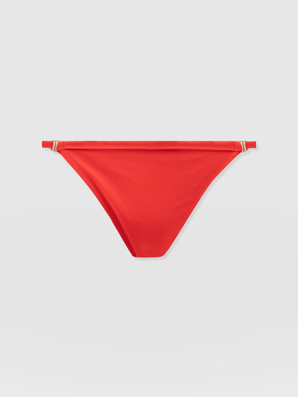Faye Adjustable Bikini Bottom - Red - Women's Swimwear | Saint + Sofia® EU
