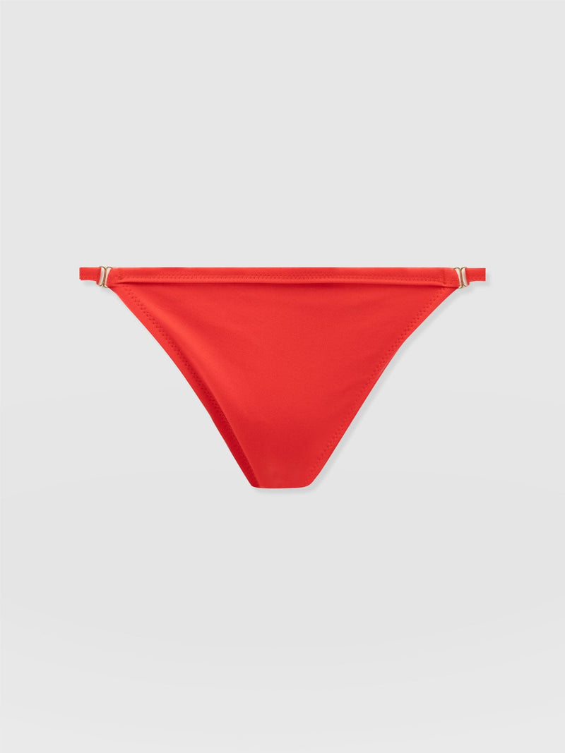 Faye Adjustable Bikini Bottom - Red - Women's Swimwear | Saint + Sofia® EU