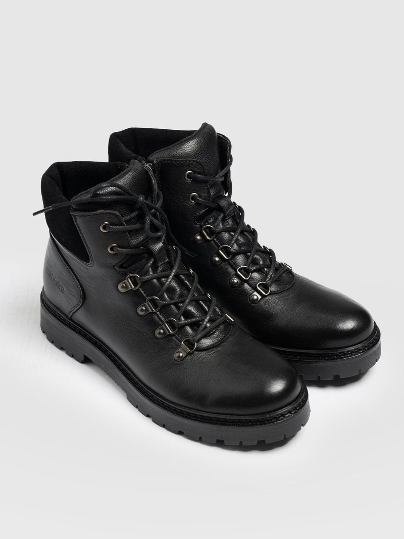 Finchley Hiking Boot Black - Women's Leather Boots |  Saint + Sofia® EU