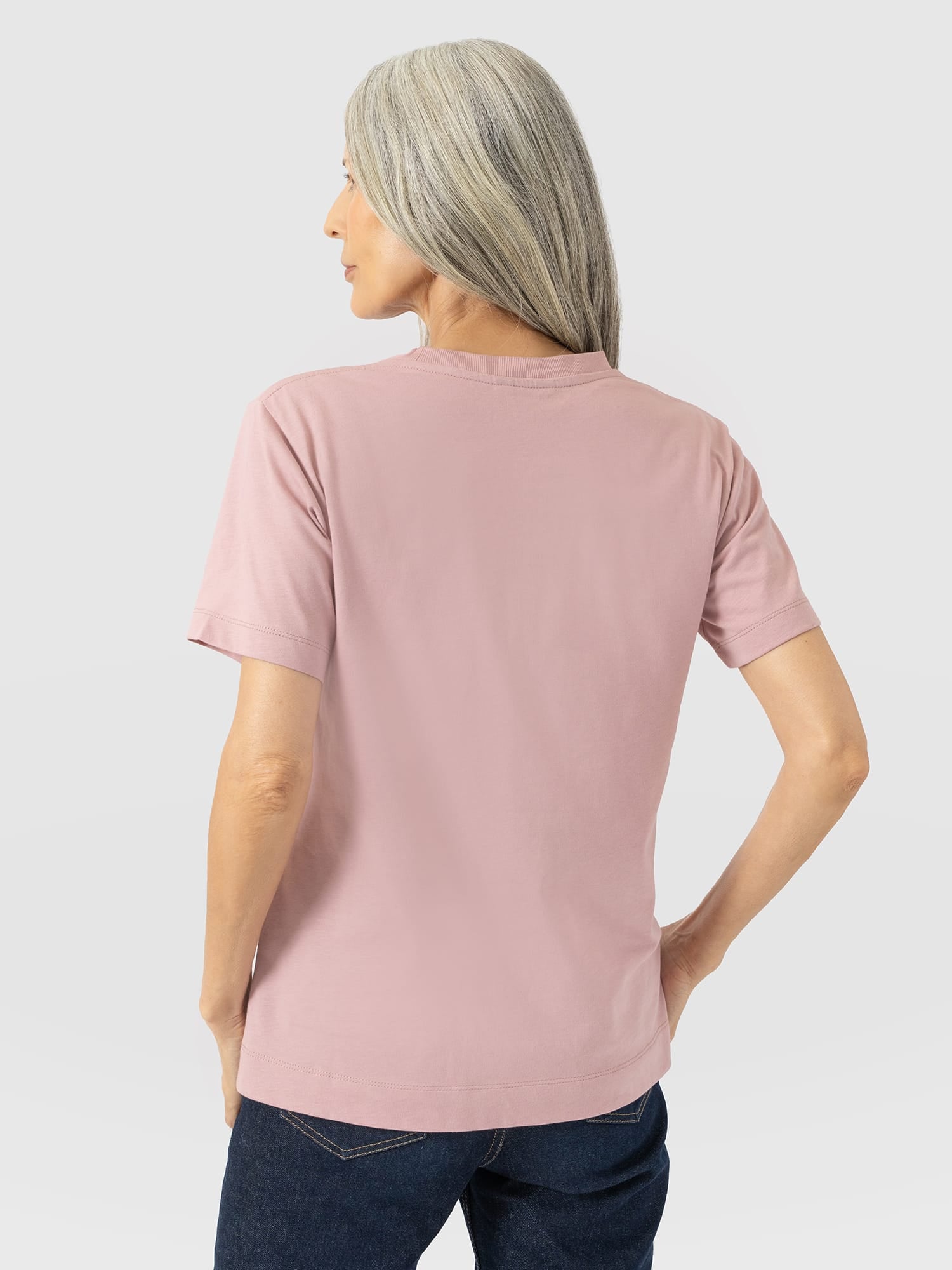 Finsbury Crew Neck Tee - Dusty Pink - Women's T-shirts | Saint and Sofia® EU