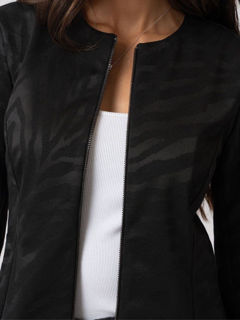 Florence Jacket Black Zebra - Women's Jackets | Saint + Sofia® EU