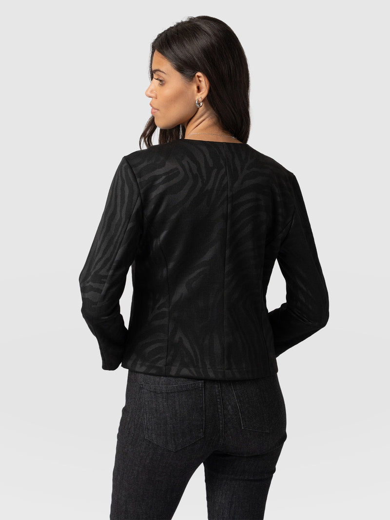 Florence Jacket Black Zebra - Women's Jackets | Saint + Sofia® EU