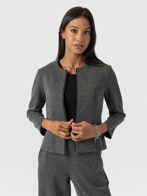 Florence Jacket - Grey Twill - Women's Jackets | Saint + Sofia® EU