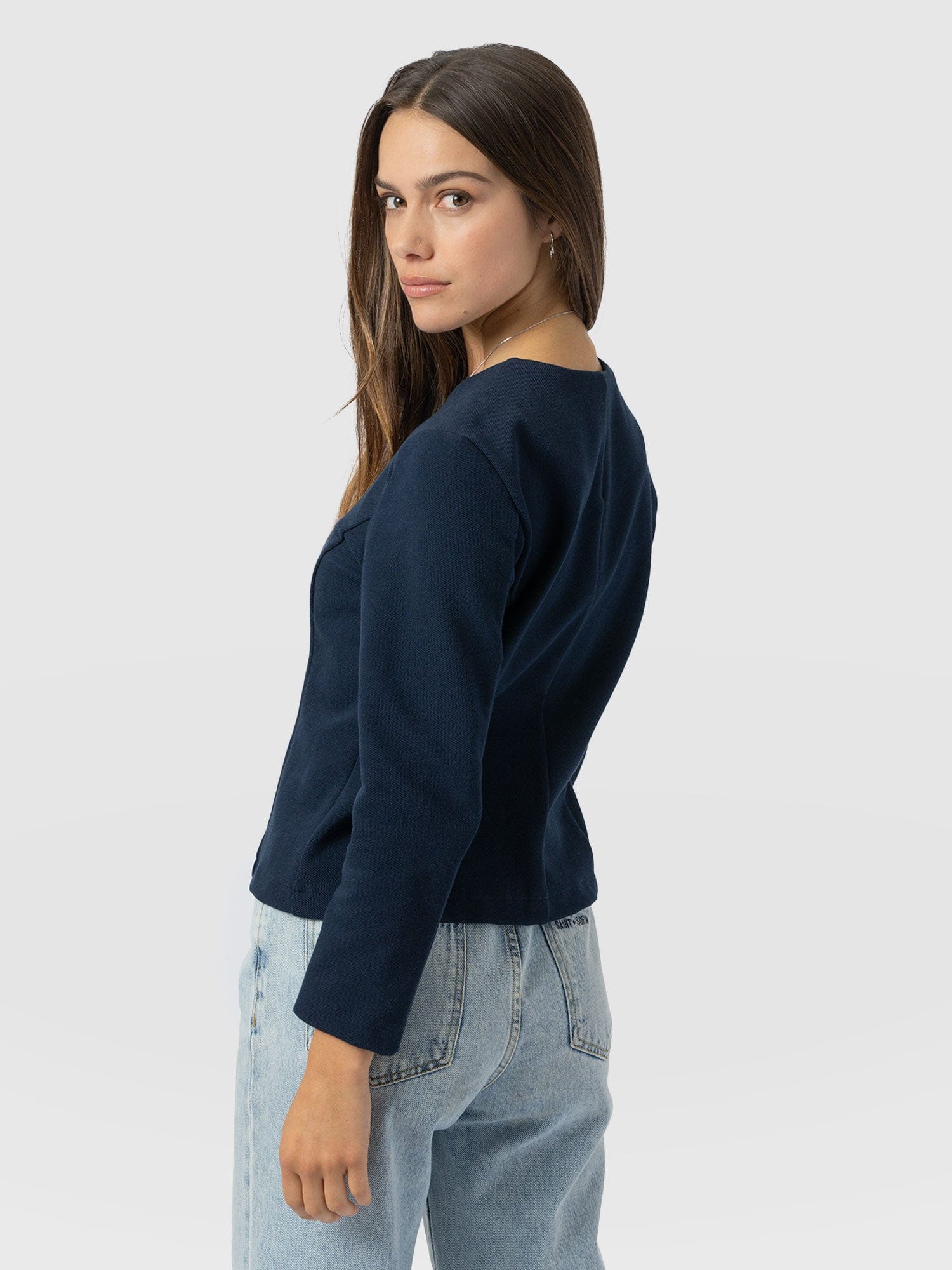 Florence Jacket - Navy Twill - Women's Jackets | Saint + Sofia® EU