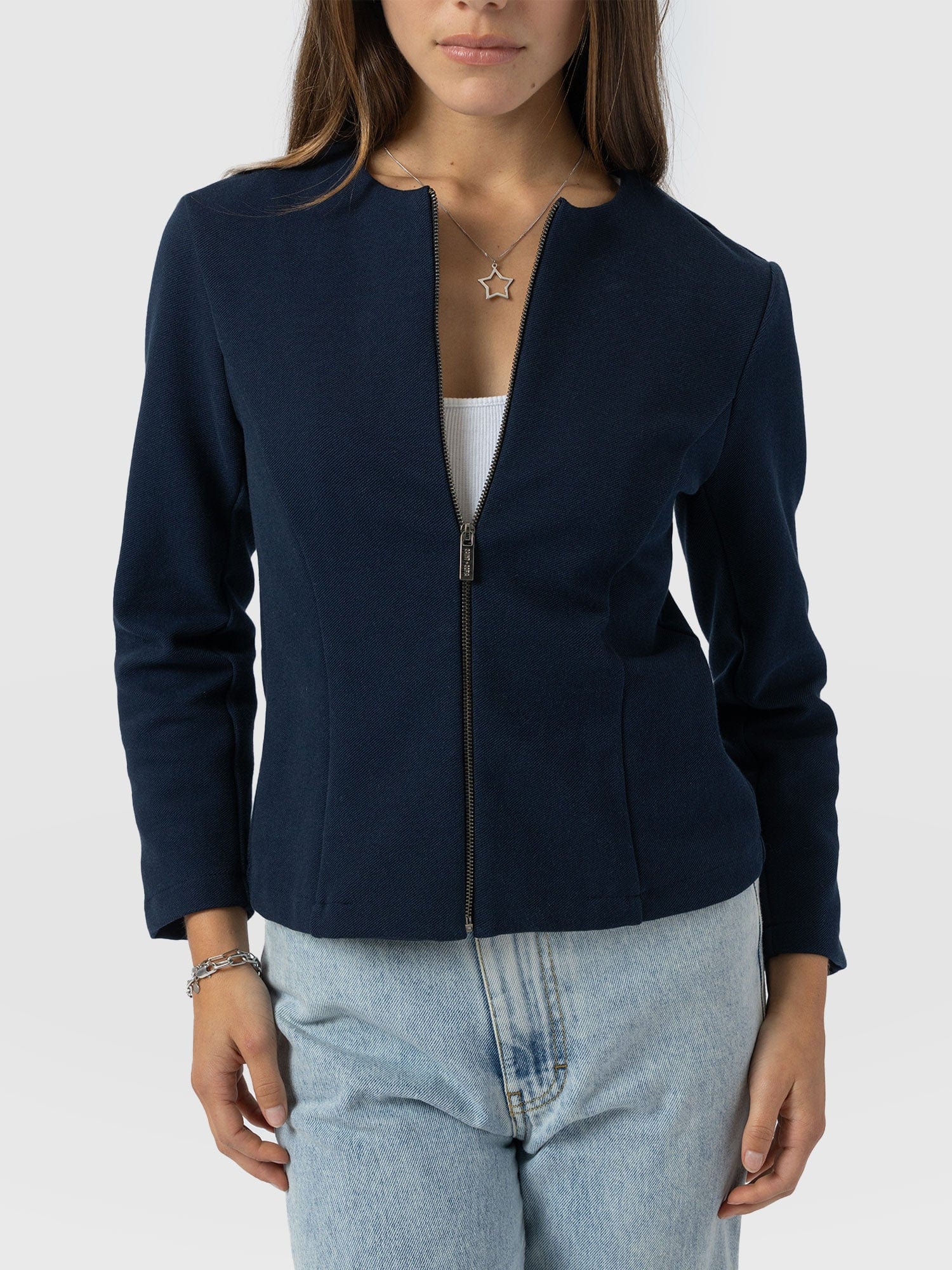 Florence Jacket - Navy Twill - Women's Jackets | Saint + Sofia® EU