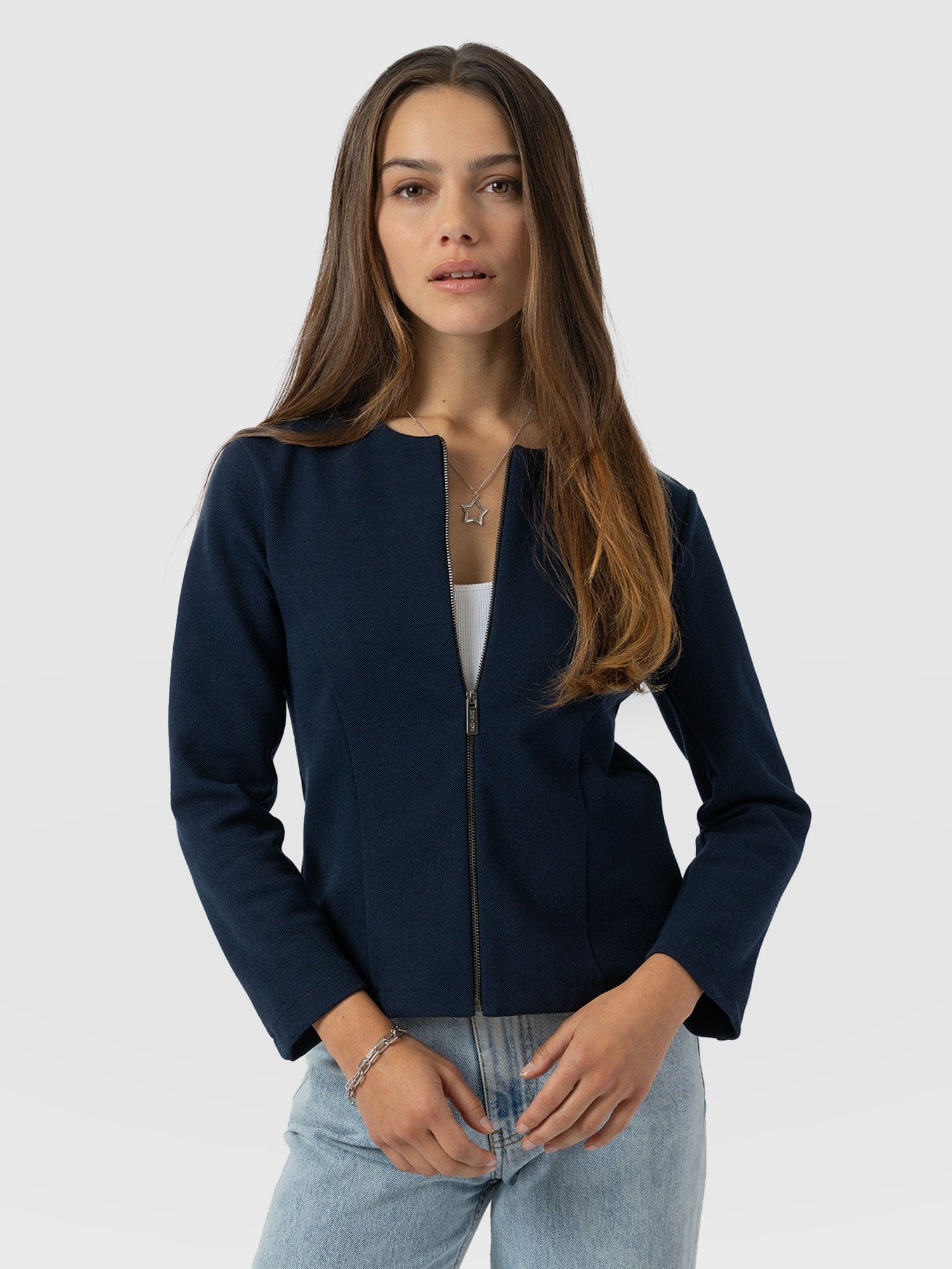 Florence Jacket - Navy Twill - Women's Jackets | Saint + Sofia® EU