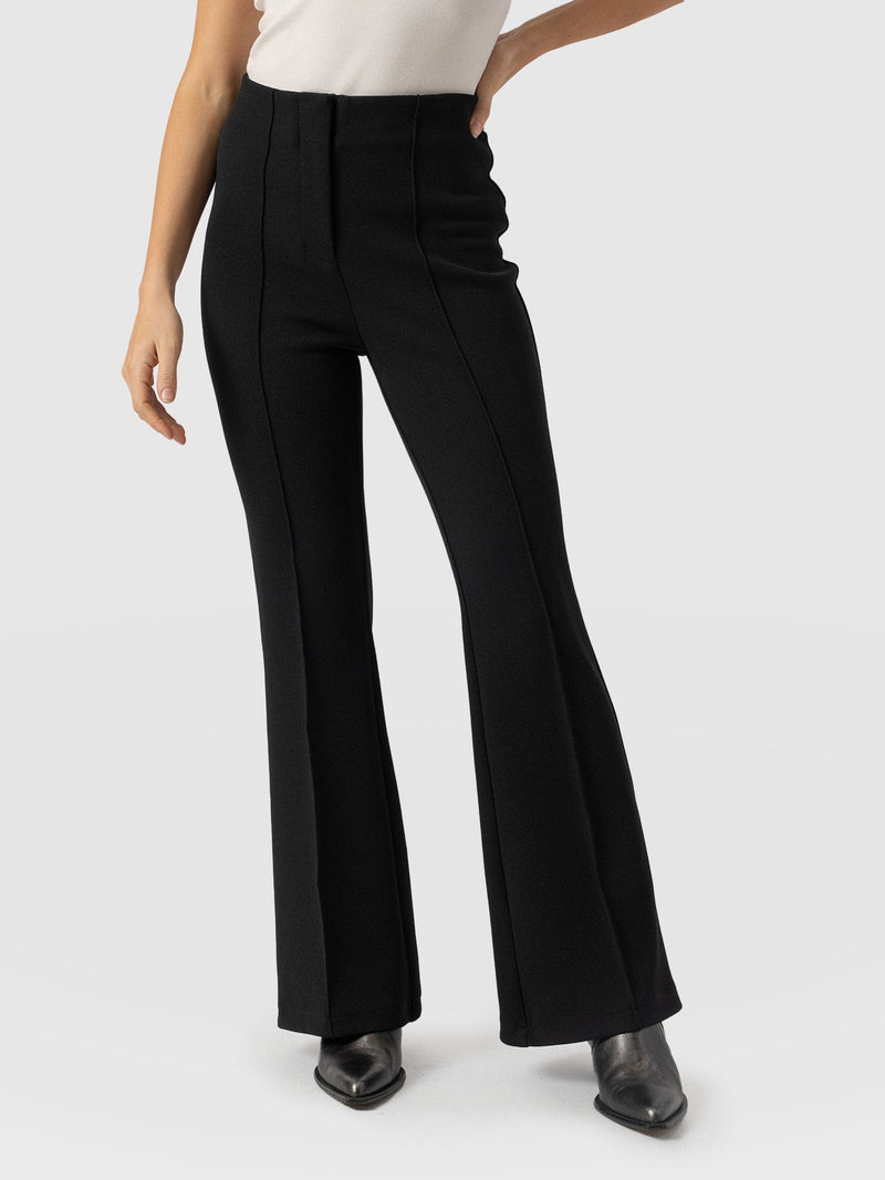 Freya Flared Trouser Black - Women's Trousers | Saint + Sofia® EU