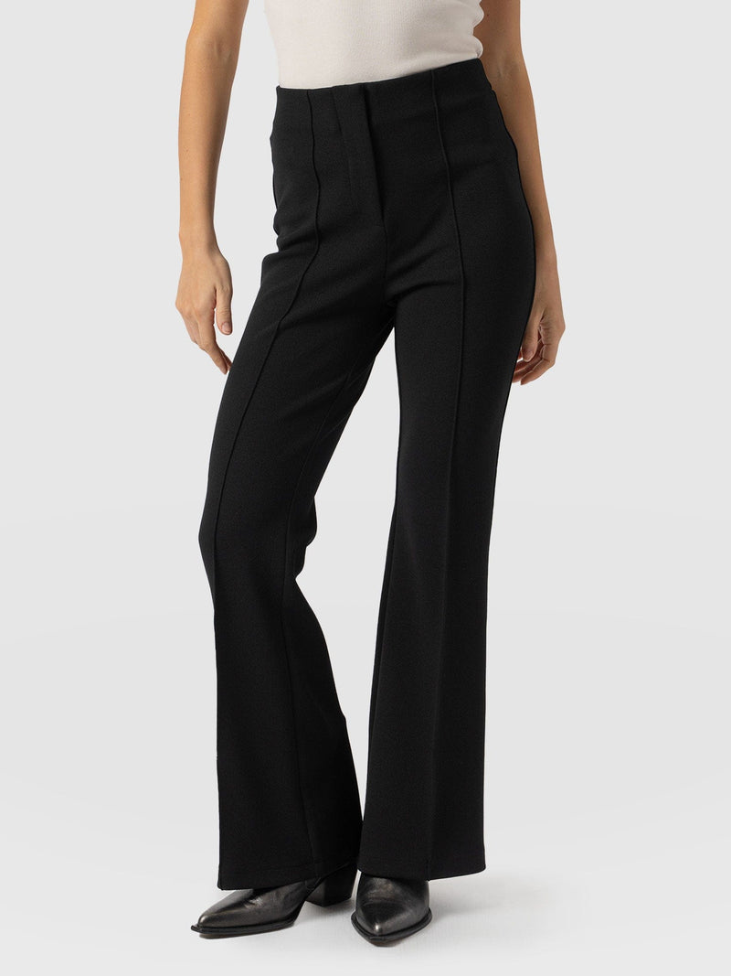 Freya Flared Trouser Black - Women's Trousers | Saint + Sofia® EU