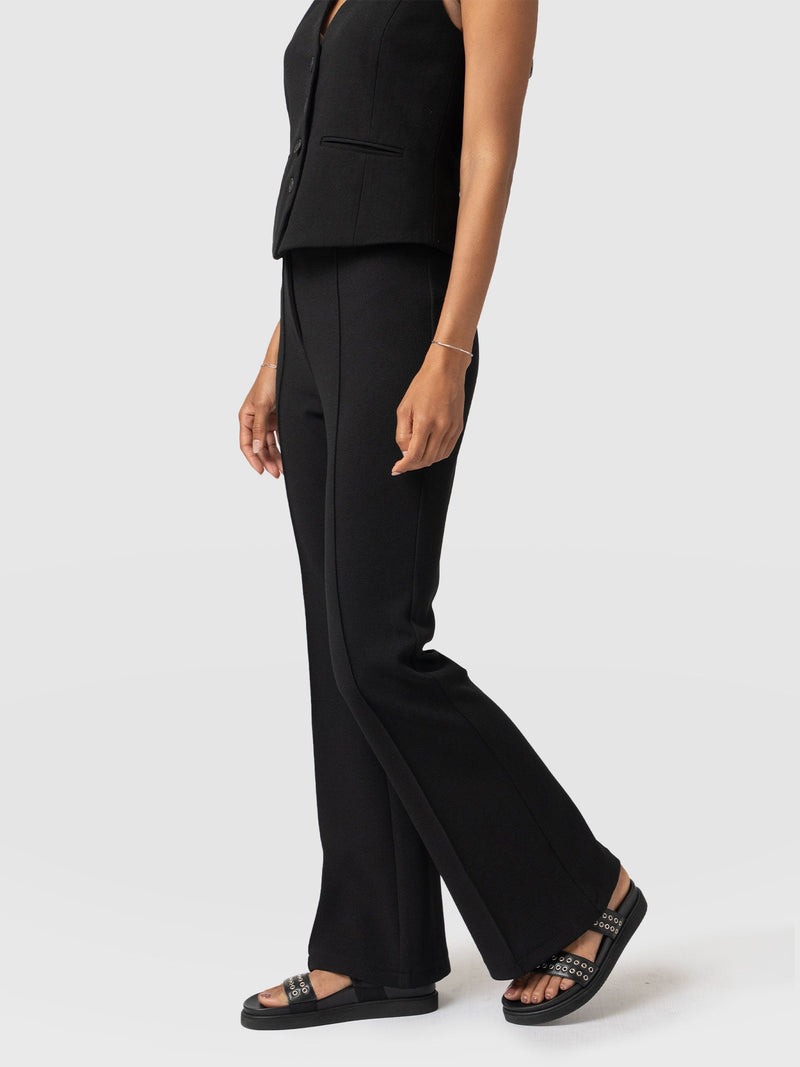 Freya Flared Trouser Black - Women's Trousers | Saint + Sofia® EU
