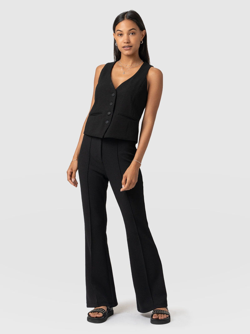 Freya Flared Trouser Black - Women's Trousers | Saint + Sofia® EU