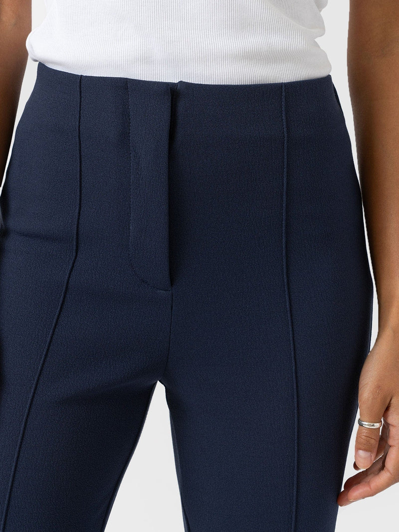 Freya Flared Trouser - Navy - Women's Trousers | Saint + Sofia EU