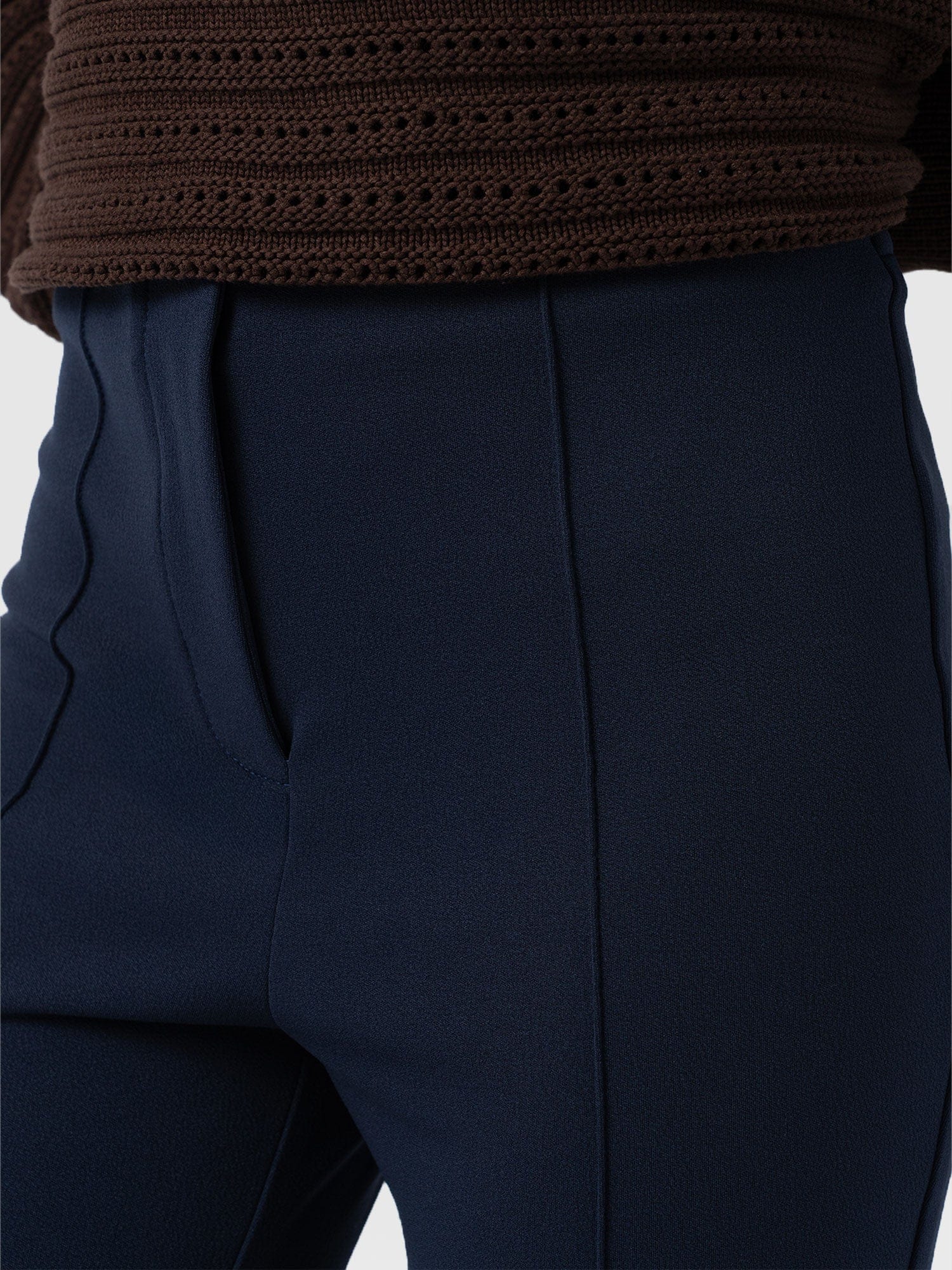 Freya Flared Trouser - Navy - Women's Trousers | Saint + Sofia EU