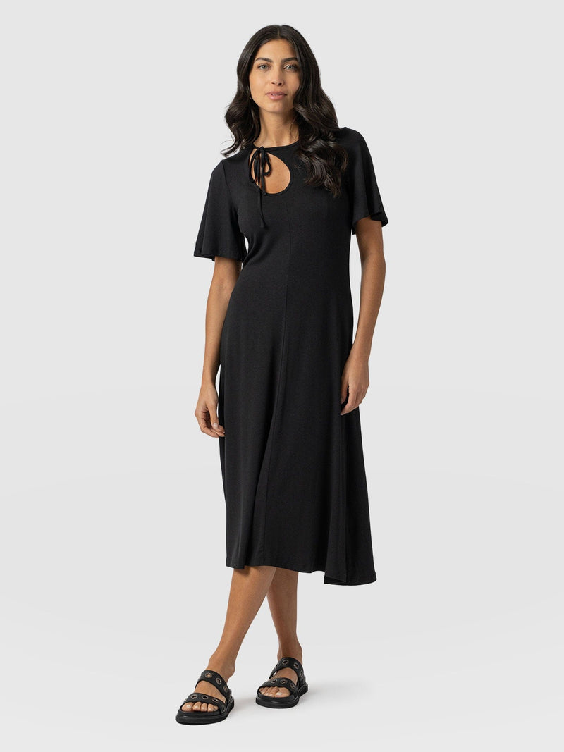 Freya Tie Dress Black - Women's Dresses | Saint + Sofia® EU