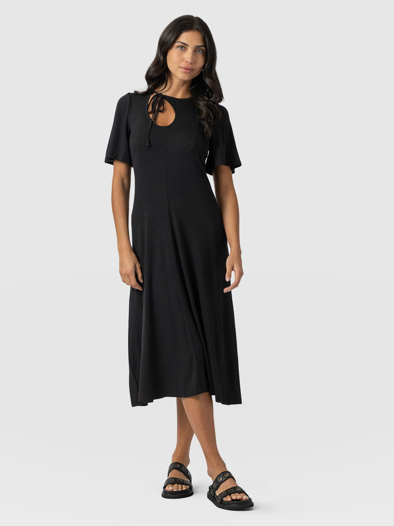 Freya Tie Dress Black - Women's Dresses | Saint + Sofia® EU