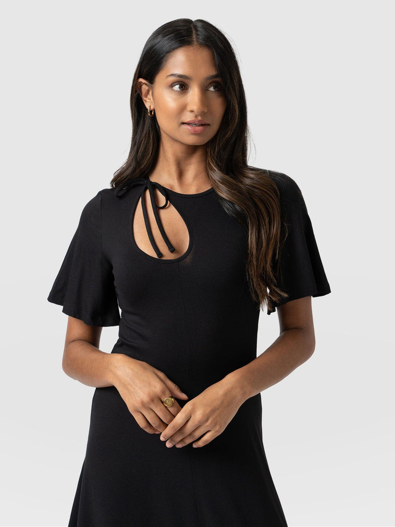 Freya Tie Dress Black - Women's Dresses | Saint + Sofia® UK