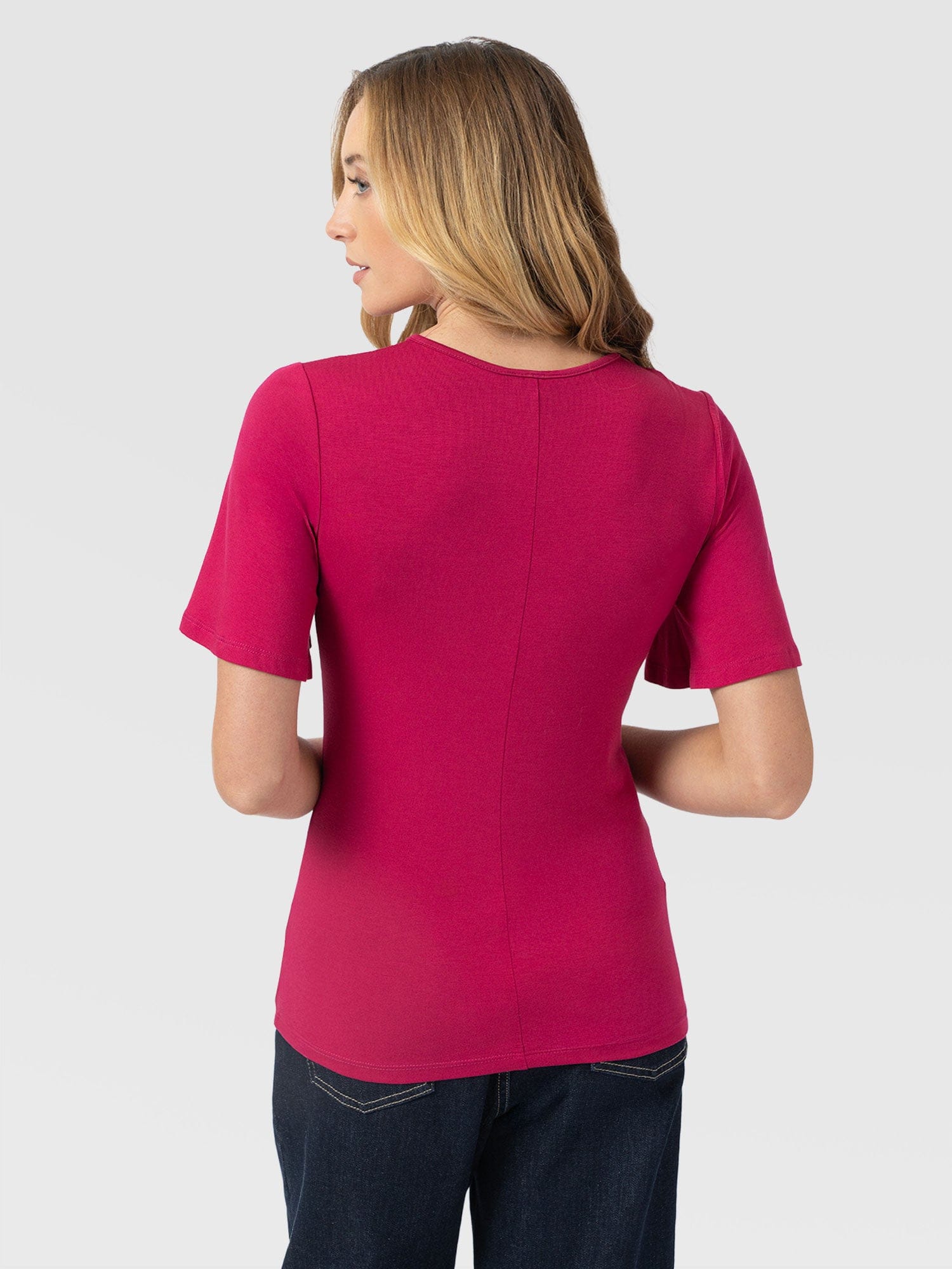 Freya Tie Tee - Fuchsia Pink - Women's T-shirts | Saint + Sofia® EU