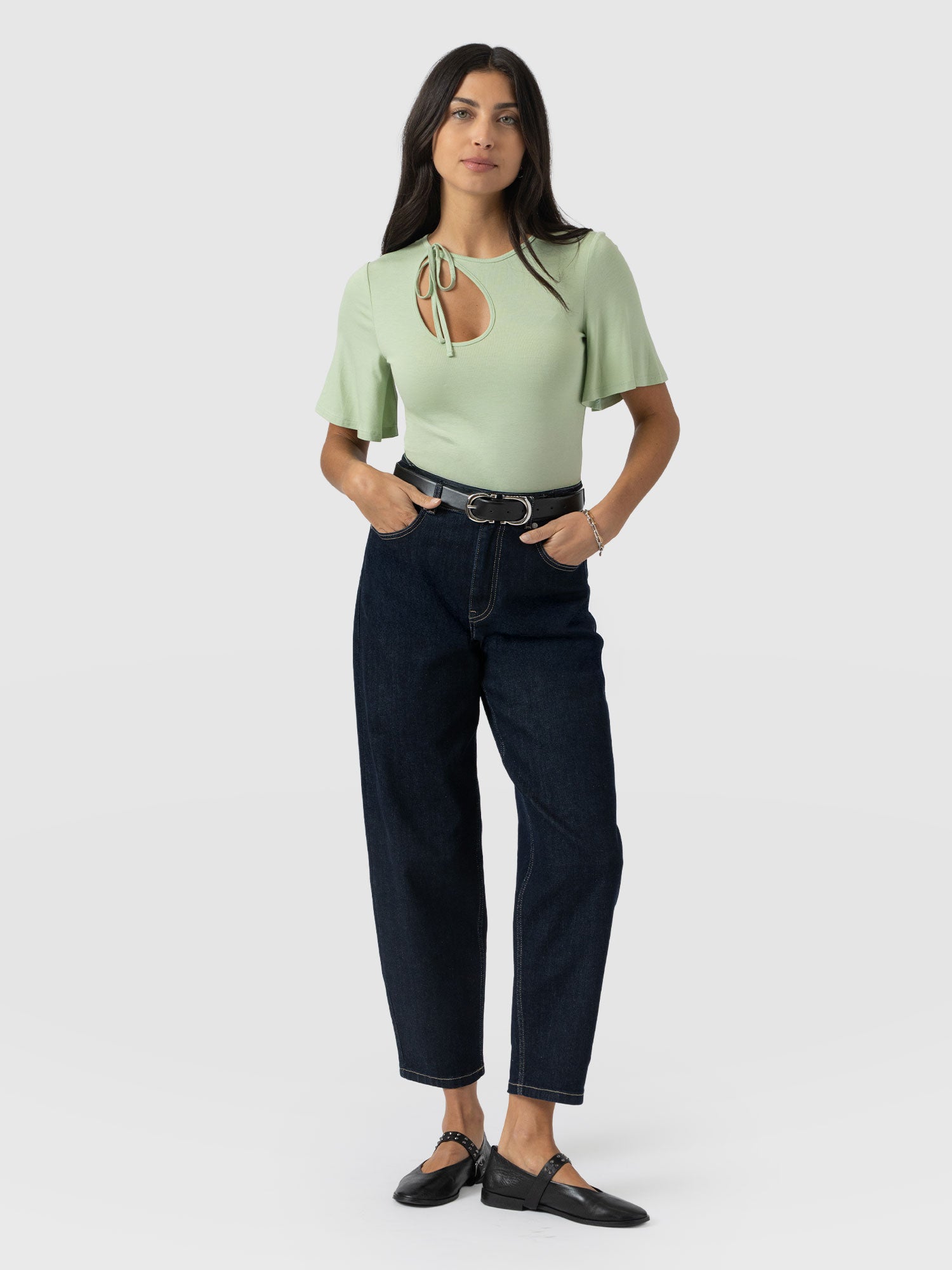 Freya Tie Tee - Mint - Women's T-shirts | Saint + Sofia® EU