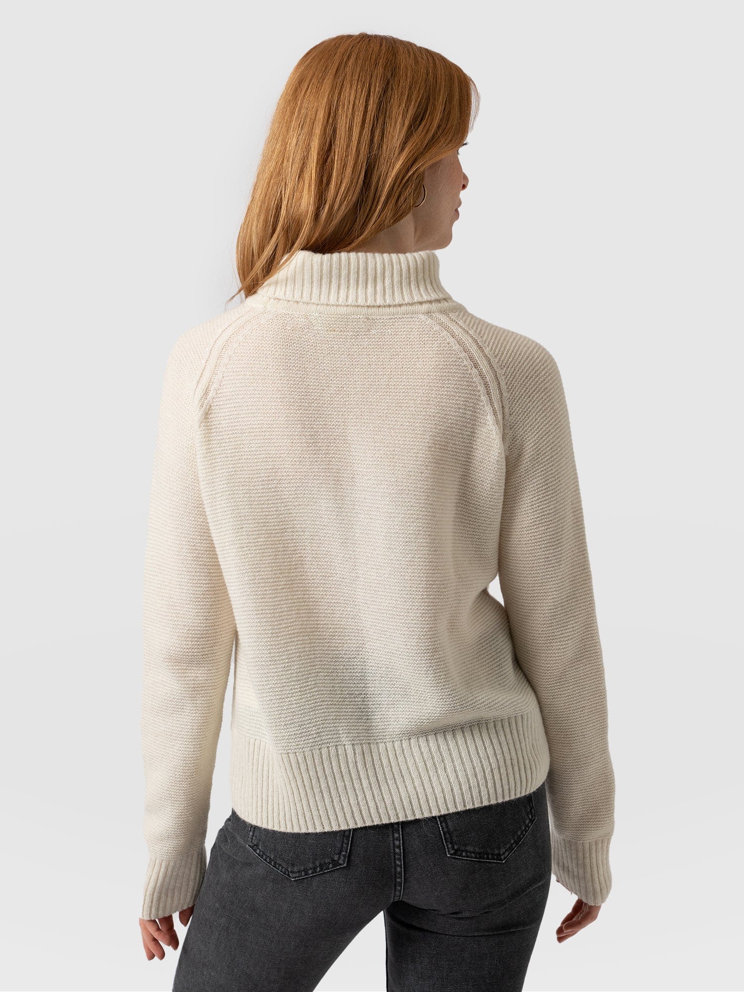 Glen Cable Knit Jumper Cream - Women's Jumpers | Saint + Sofia® EU