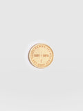 Gold Coin Sticker Badge - Cream