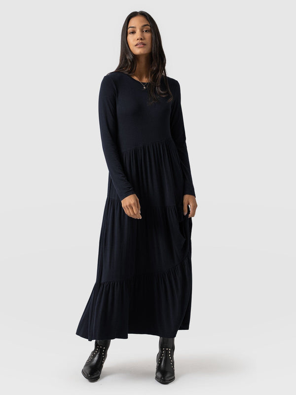 Greenwich Dress Asymmetric Navy - Women's Dresses | Saint + Sofia® EU