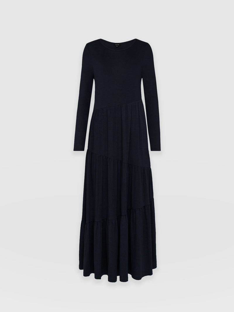 Greenwich Dress Asymmetric Navy - Women's Dresses | Saint + Sofia® EU