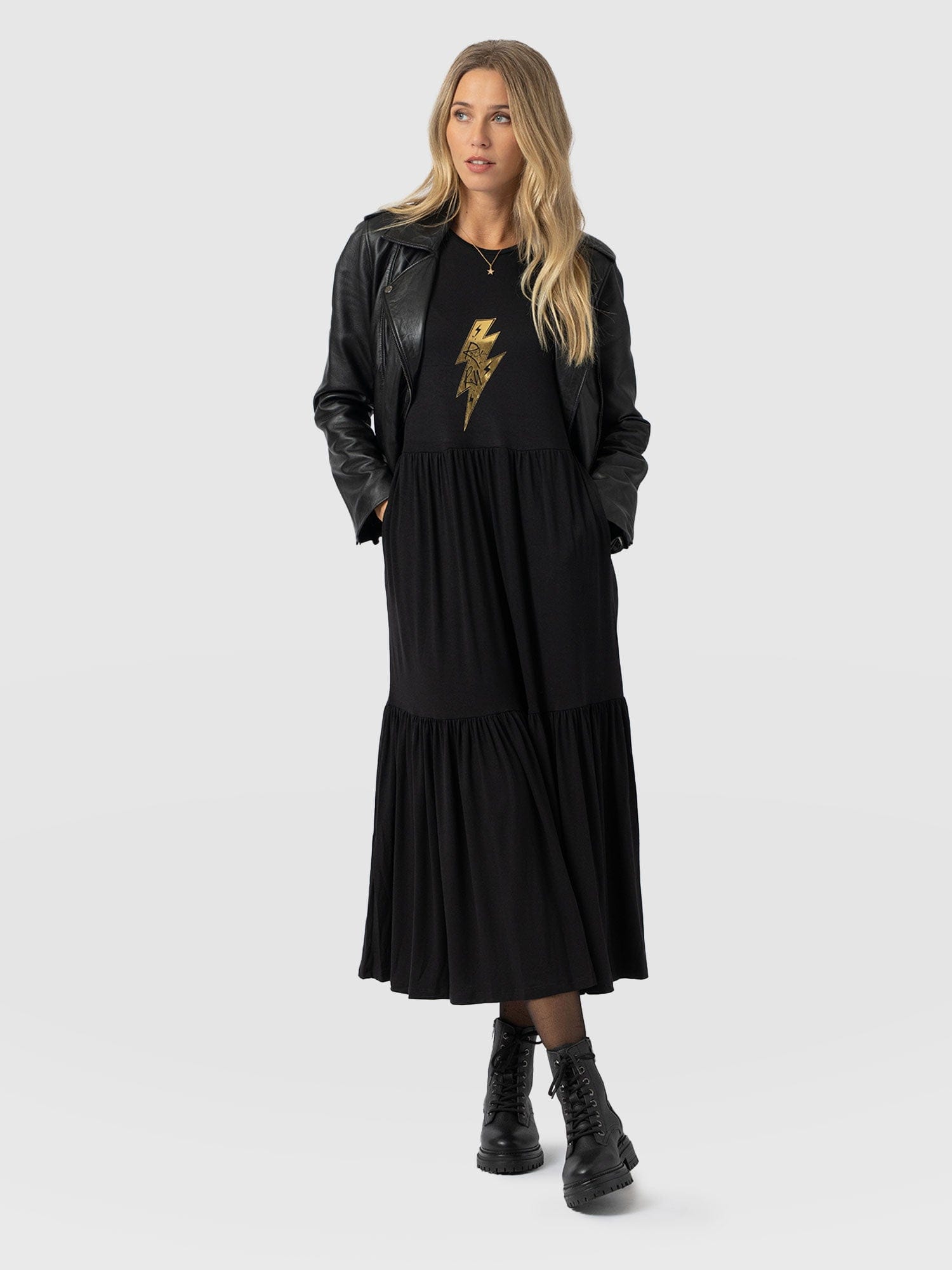 Greenwich Dress Black Rock n Roll - Women's Dresses | Saint + Sofia® EU