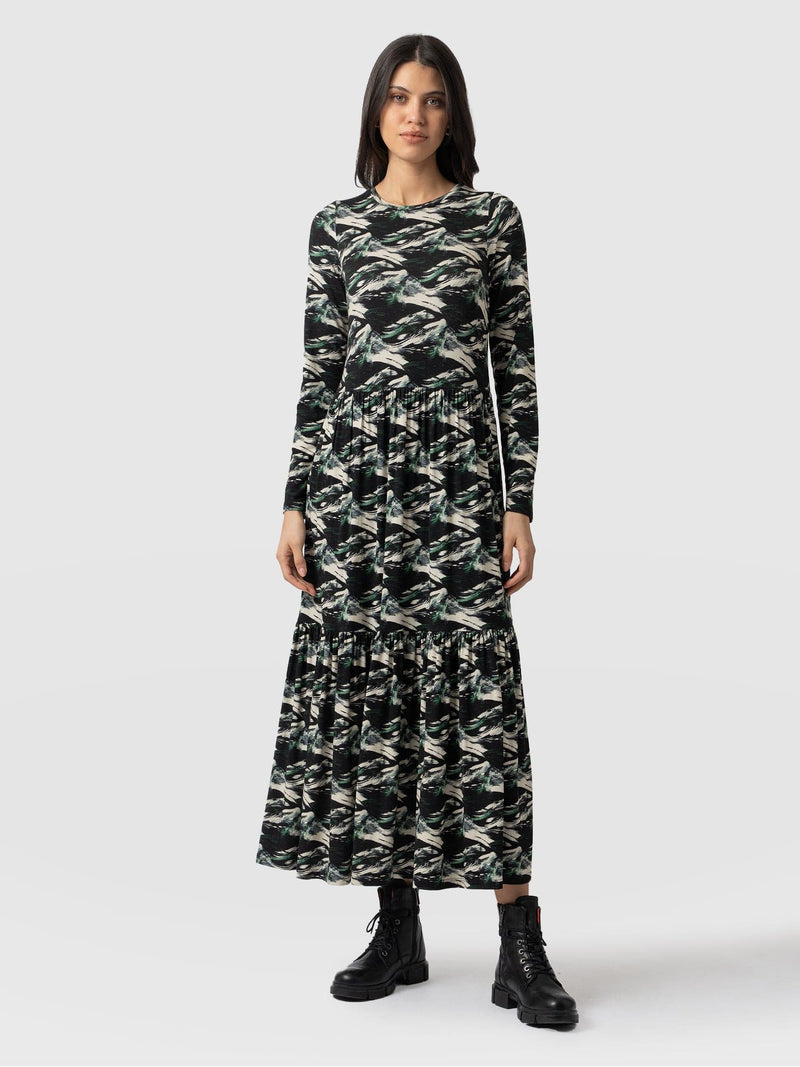 Greenwich Dress Long Sleeve Regent Swirl - Women's Dresses | Saint + Sofia® EU