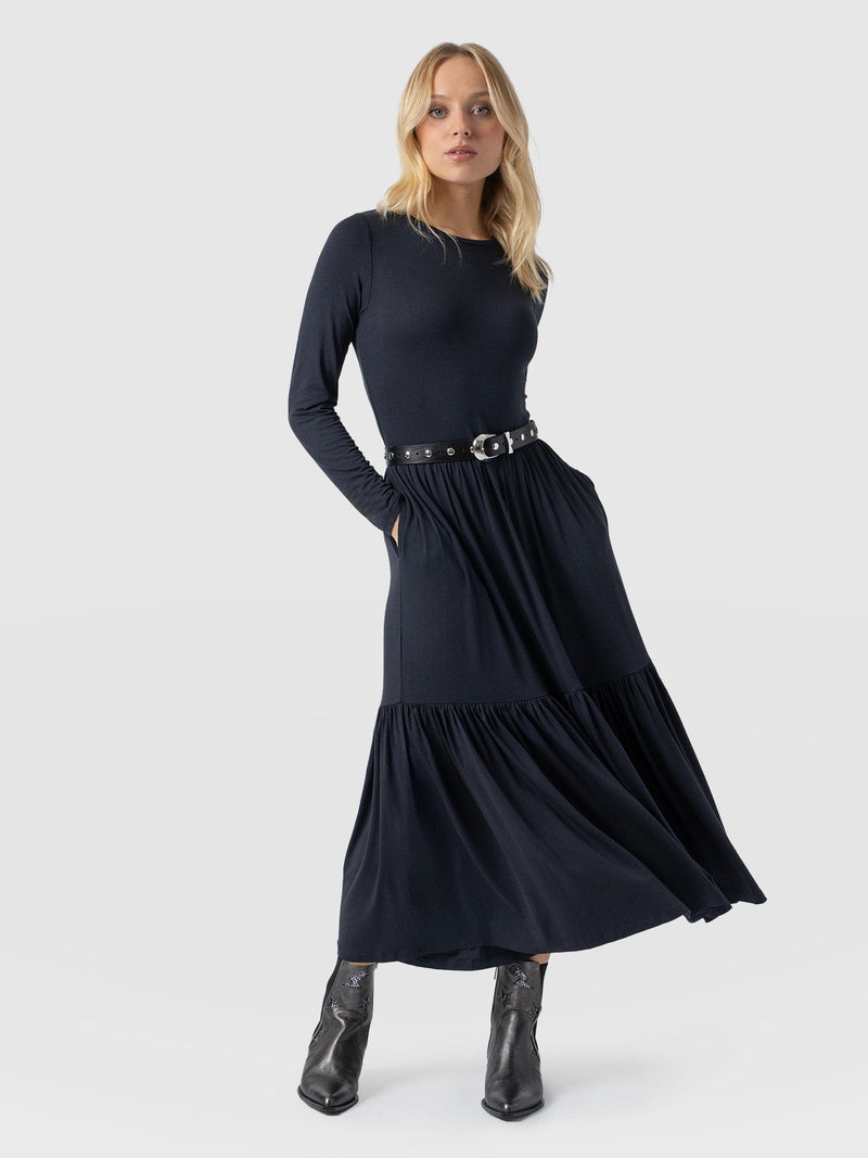 Greenwich Dress Navy Sleeves - Women's Dresses | Saint + Sofia® EU