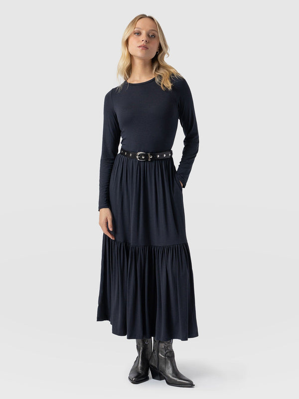 Greenwich Dress Navy Sleeves - Women's Dresses | Saint + Sofia® EU