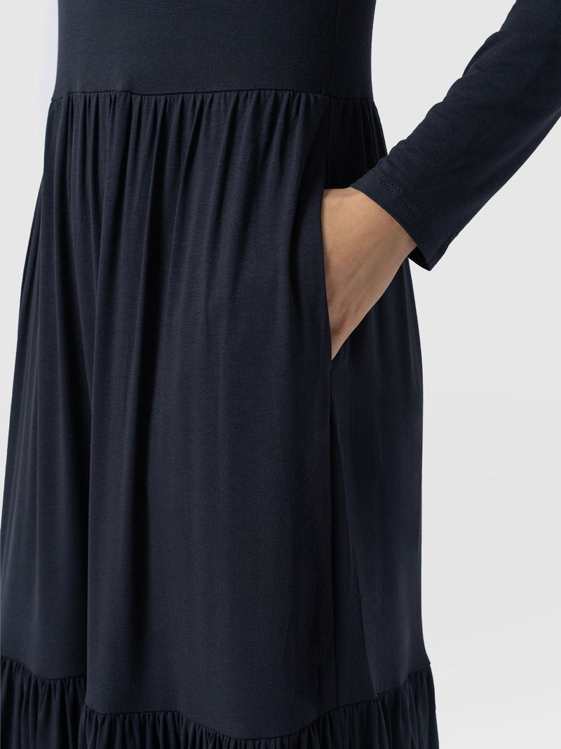 Greenwich Dress Navy Sleeves - Women's Dresses | Saint + Sofia® EU