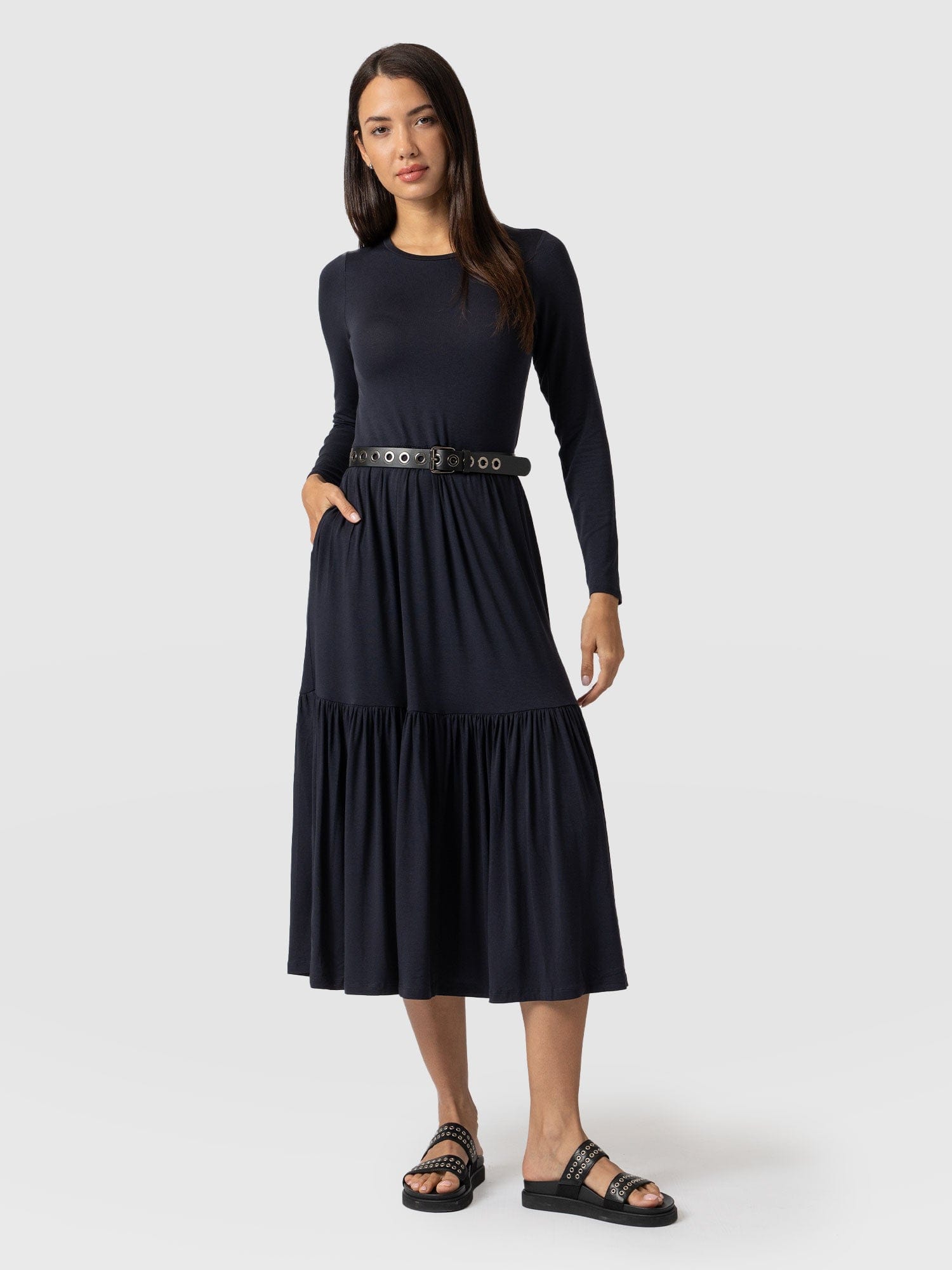 Greenwich Dress Navy Sleeves - Women's Dresses | Saint + Sofia® EU