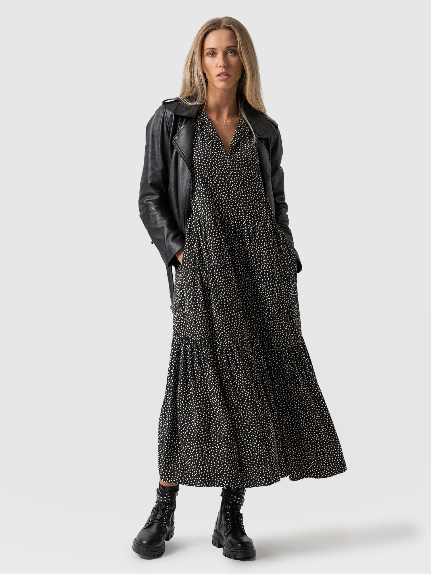 Greenwich Dress Spot Print - Women's Dresses | Saint + Sofia® EU