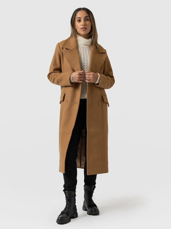 Halcyon Coat Camel - Women's Wool Coats | Saint + Sofia® EU