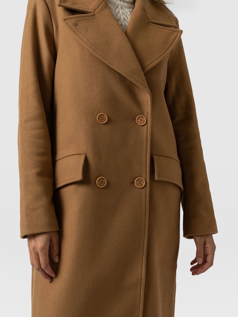 Halcyon Coat Camel - Women's Wool Coats | Saint + Sofia® EU