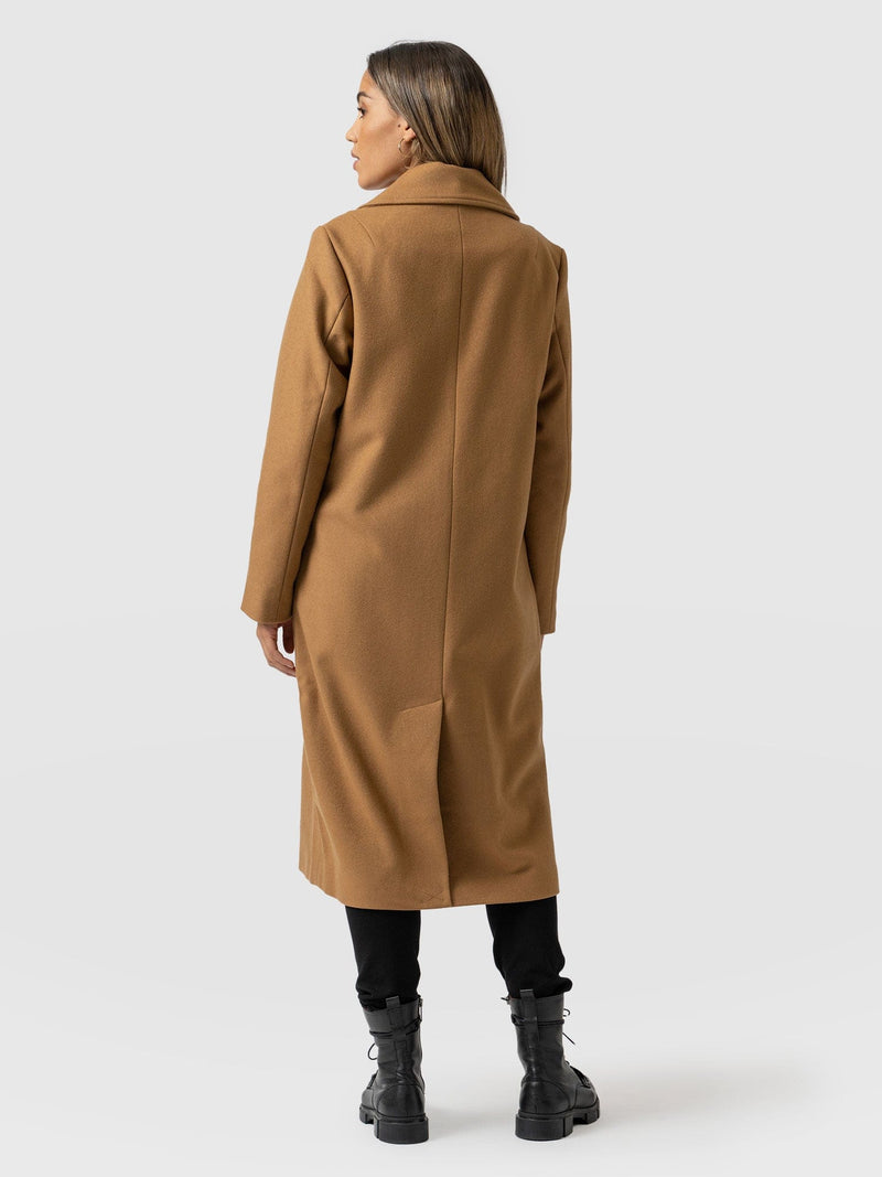 Halcyon Coat Camel - Women's Wool Coats | Saint + Sofia® EU