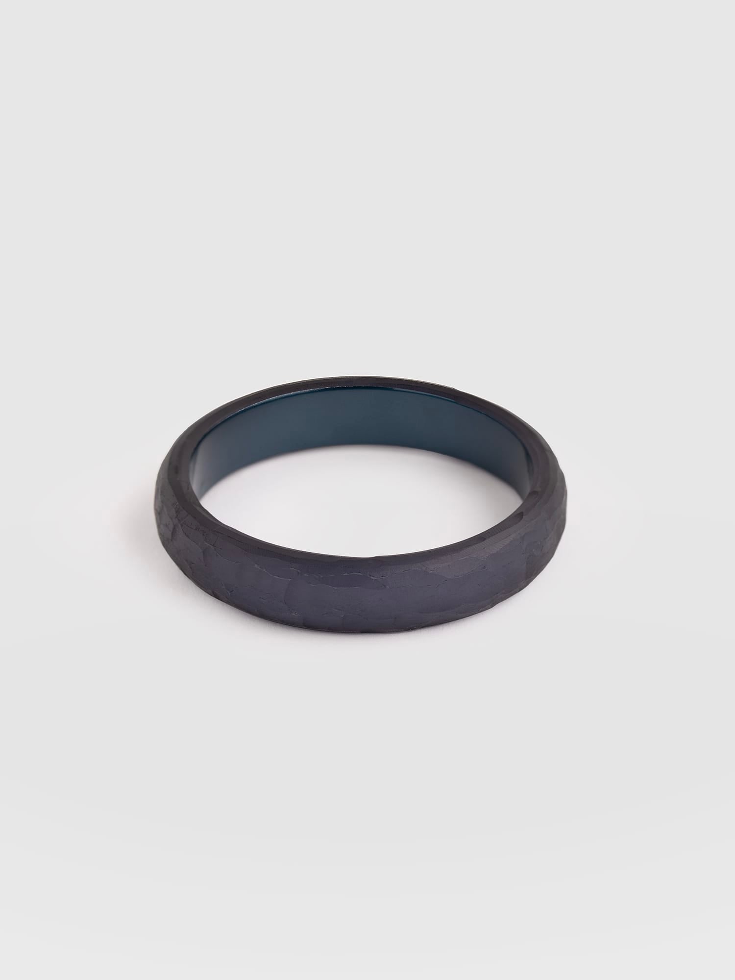 Hammered Bangle - Navy