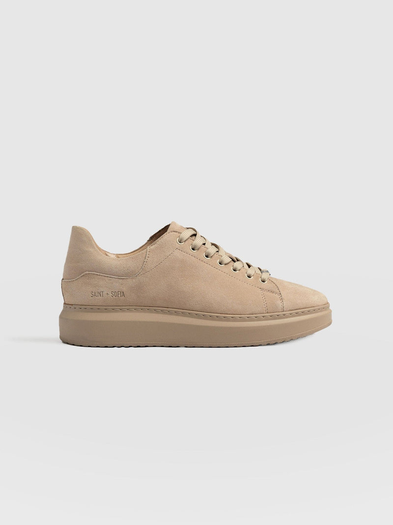 Hampstead Trainer Camel Suede - Women's Trainers | Saint + Sofia® EU