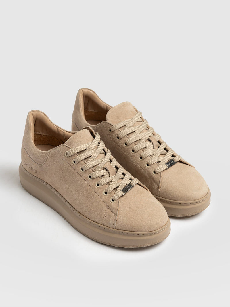 Hampstead Trainer Camel Suede - Women's Trainers | Saint + Sofia® EU