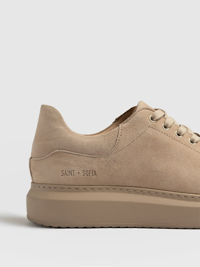 Hampstead Trainer Camel Suede - Women's Trainers | Saint + Sofia® EU