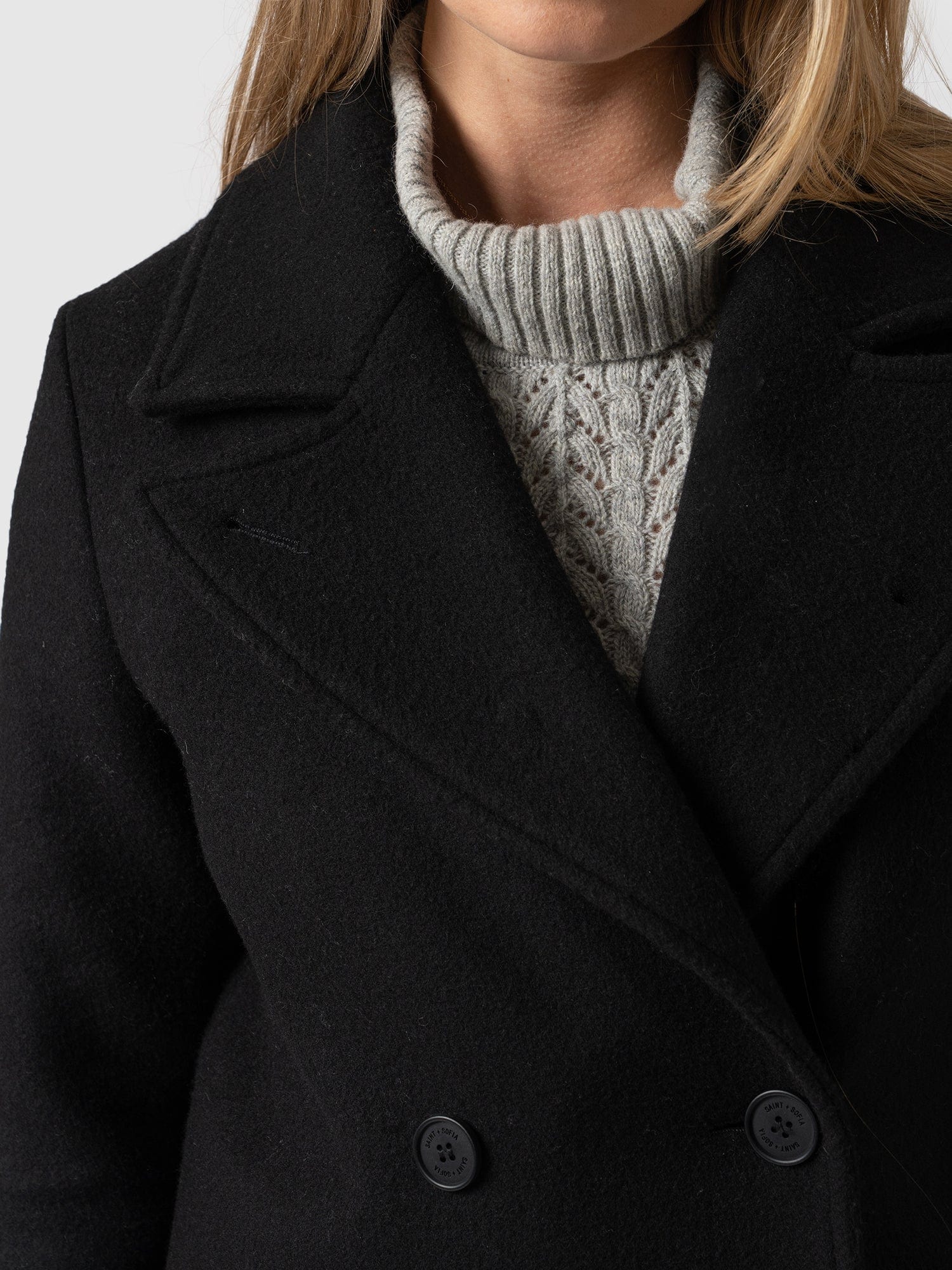 Hampton Coat Black - Women's Coats | Saint + Sofia® EU