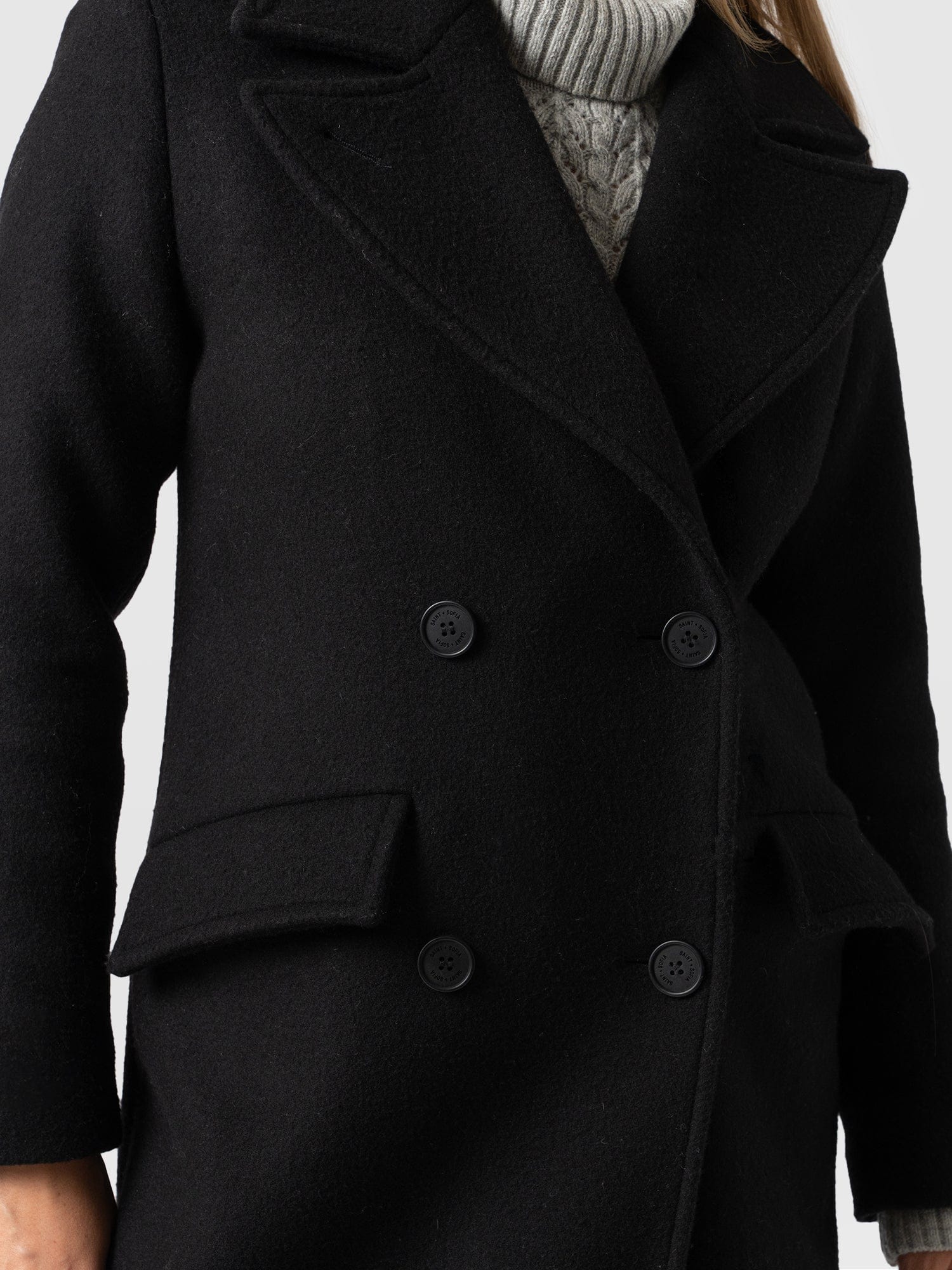 Hampton Coat Black - Women's Coats | Saint + Sofia® EU