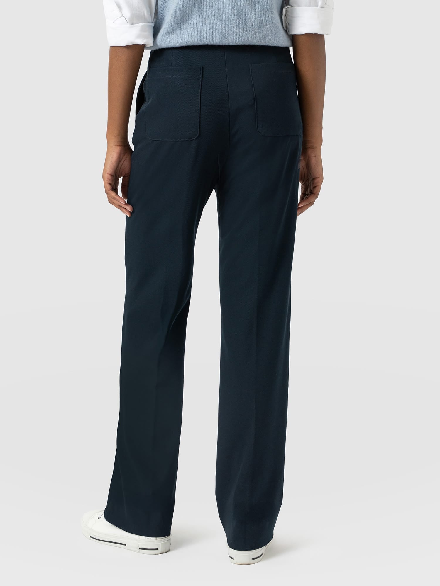 Harlow Straight Leg Pant - Navy - Women's Trousers | Saint and Sofia® EU