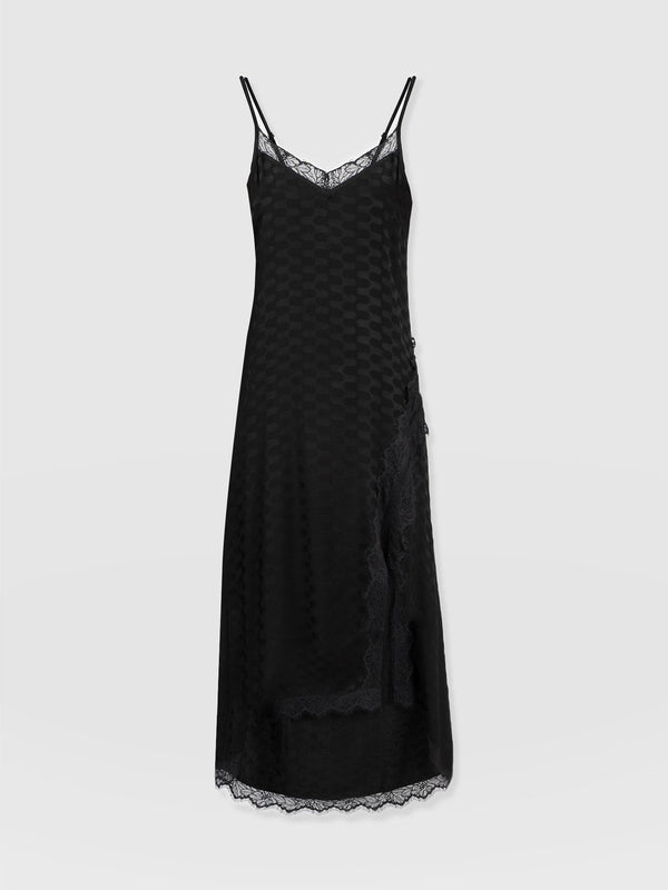 Harper Lace Cami Dress Black Jacquard - Women's Dresses | Saint + Sofia® EU