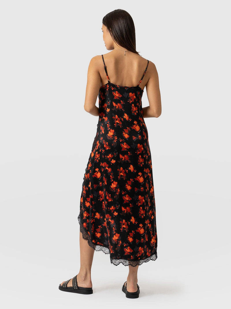 Harper Lace Cami Dress Red Aurora - Women's Dresses | Saint + Sofia® EU