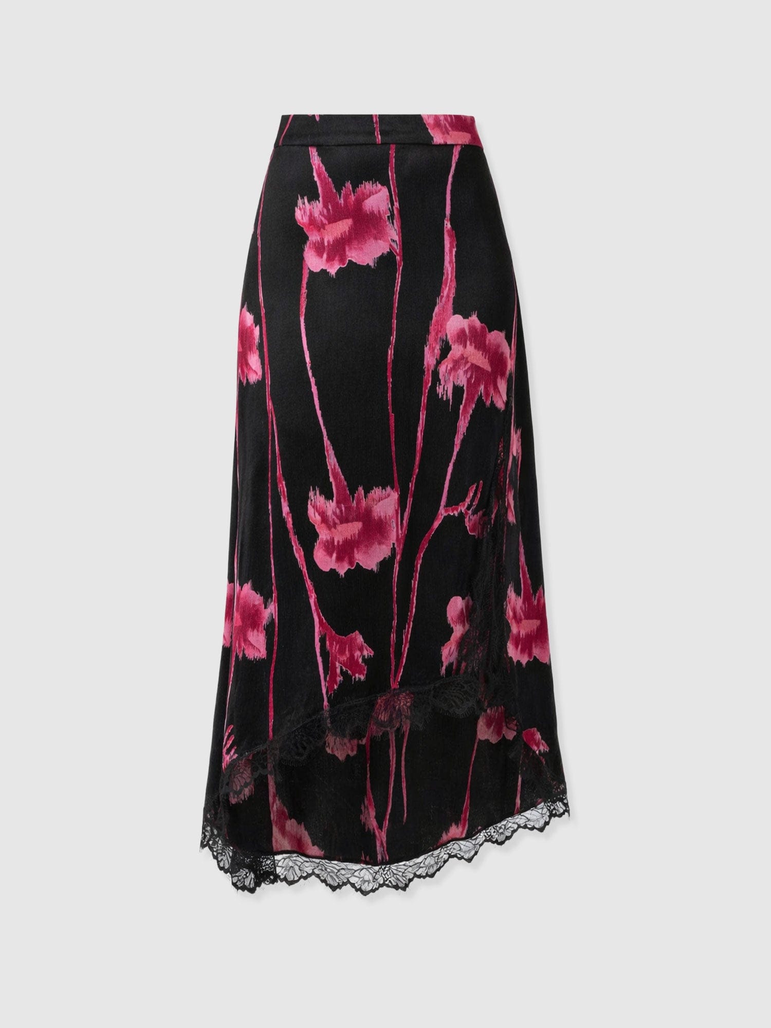 Harper Lace Midi Skirt - Pink Stem Floral - Women's Skirts | Saint + Sofia® EU