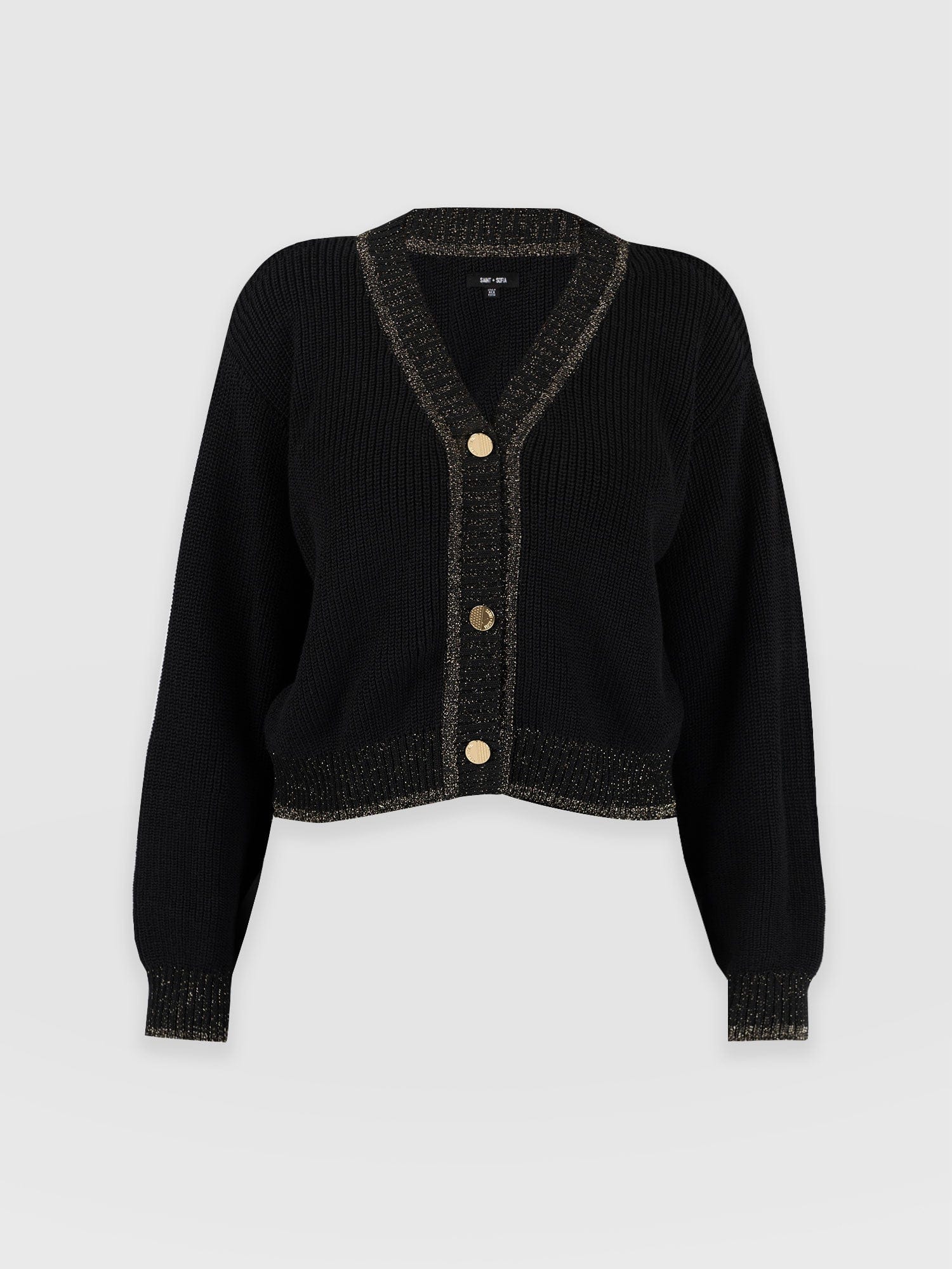 Black 2024 lurex cardigan