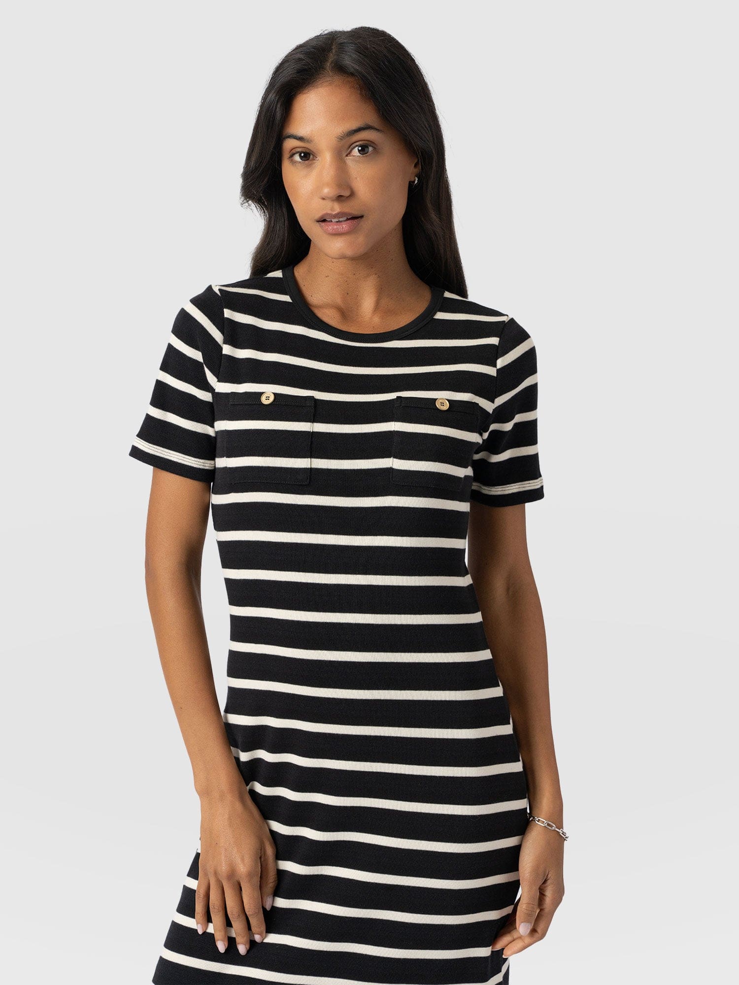 Helena T-Shirt Dress Stripe - Women's Dresses | Saint and Sofia® EU